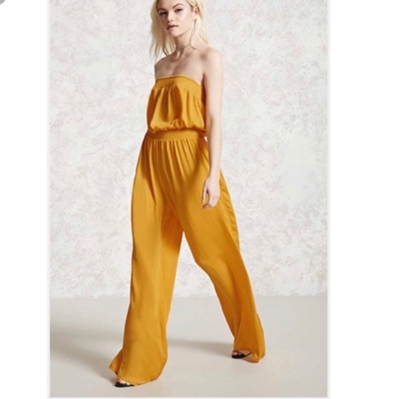 mustard jumpsuit forever 21